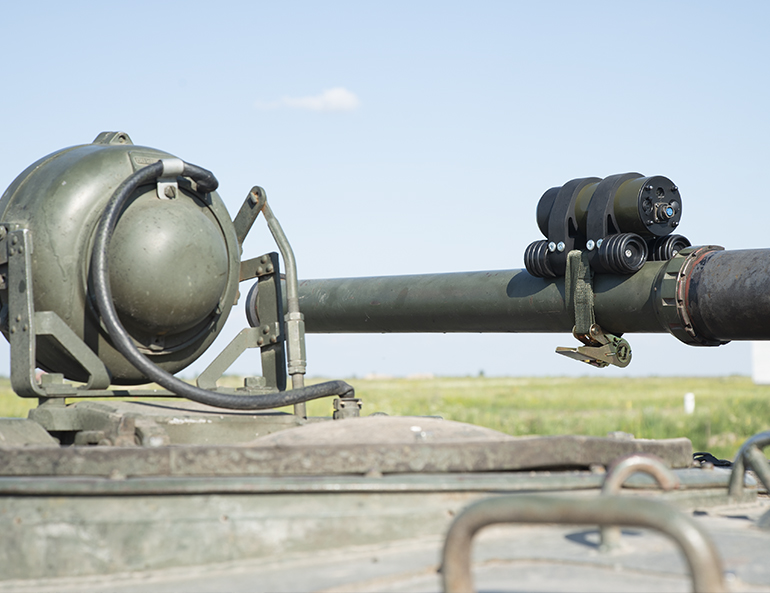 Shot From A Tank Russian Tank Shot On Range Smoke Explosions